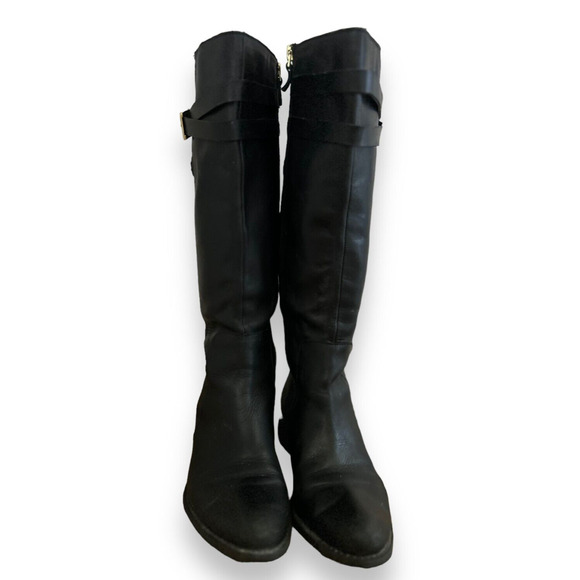 Franco Sarto Lea Celeste Black Leather Tall Riding Boots Size 7 #C3135L1001 - Picture 13 of 15